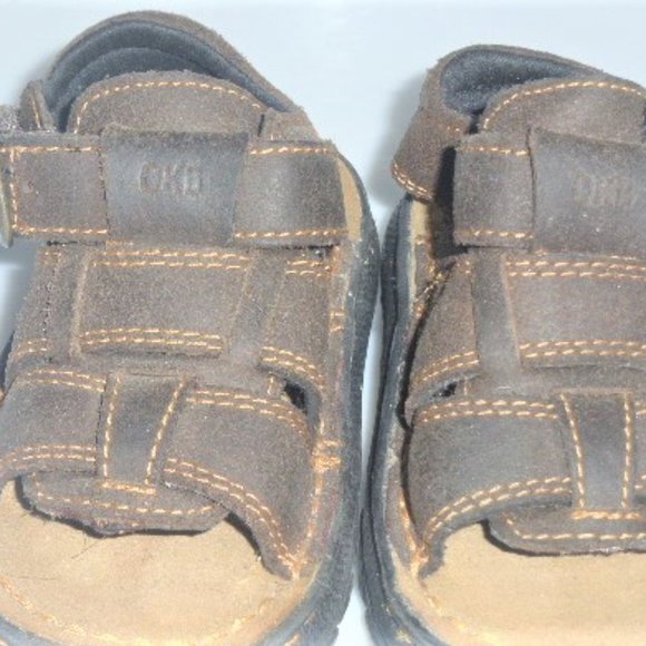 SHO1 - Oshkosh BOYS SANDALS Size 9M Leather Shoes Leather Sandals Kids Sandals - Picture 2 of 8